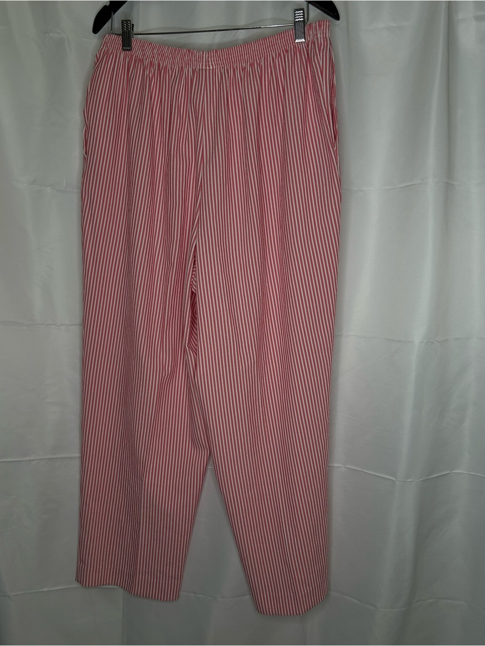 Alfred Dunner Women’s Red White Striped Pull-On Pants Size 18W Made in USA - Picture 3 of 11